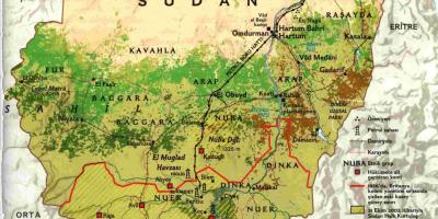 Карта Судана географије