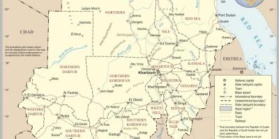 Карта Судана државе