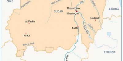 Карта реке Судана 